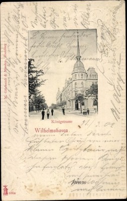 Passepartout Ak Wilhelmshaven an der Nordsee, Königstraße - 4150181