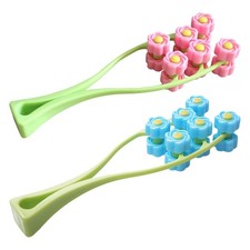 2pcs Y-Shaped Handheld Face Massager 3D Flower Roller Facial Roller Massager