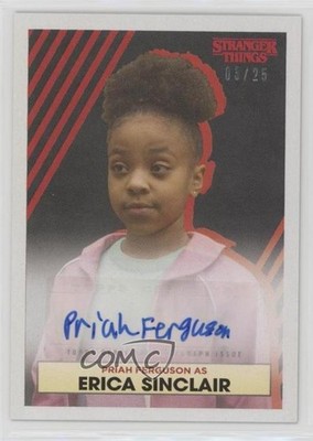 2020 Stranger Things Collection Red 3/25 Priah Ferguson Erica Sinclair Auto 1i9
