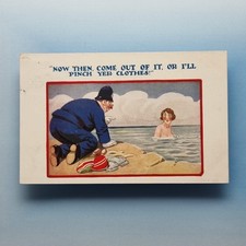 Comic Postkarte Beach Belle Skinny Dip Polizist Blush 1929 H.B. Ltd