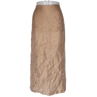 H&M Edition, Rock, Größe: 42, Beige, Leinen/Lyocell/Polyamid, Blumen, Damen #JOF