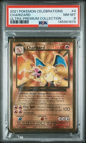 2021 POKEMON CELEBRATIONS ULTRA-PREMIUM COLLECTION #4 CHARIZARD PSA 8
