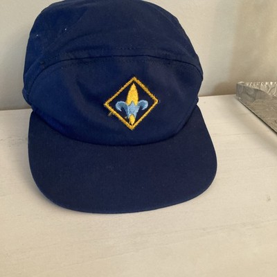 Vintage 1970 s Cub Scout Webelos Hat Cap Navy Blue BSA Boy Scouts of America