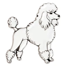 PinMart's Poodle Lapel Pin - 3D Enamel Dog Pin