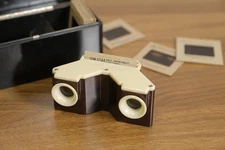 Vintage Bakelite Stereo-Tach Viewer with case, original box, paperwork, slides 