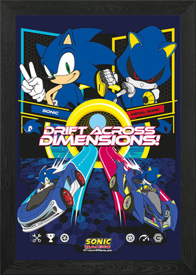 Sonic Racing: Drift Across Dimensio gerahmtes Wandbild Poster Leinwanddruck Bild