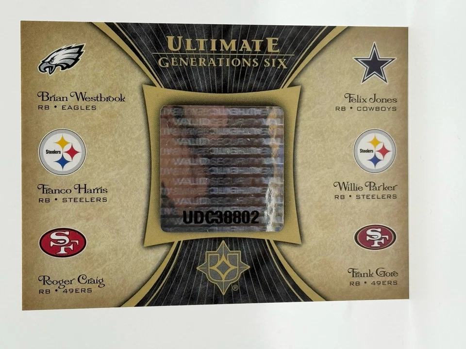 2008 Ultimate Collection Generations Six /20 Parker/Craig/Gore/Westbrook/Jones + - Image 3 of 4