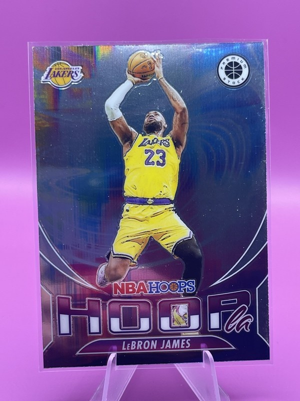 2023-24 Panini NBA Hoops Premium Stock - HOOPla LeBron James #10 Lakers Insert