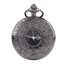 Classical Quartz Analog Alloy Pocket Watch Necklace Pendant With Chain AP9