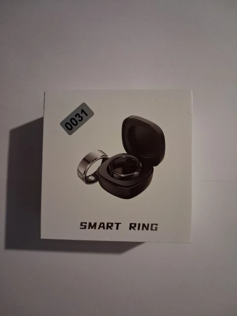 Smart Ring Activity Tracker Silver Size 8 with Case