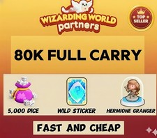    WIZARDING WORLD PARTNER EVENT FULL CARRY  MONOPOLY STICKER GO  CHEAP  FAST