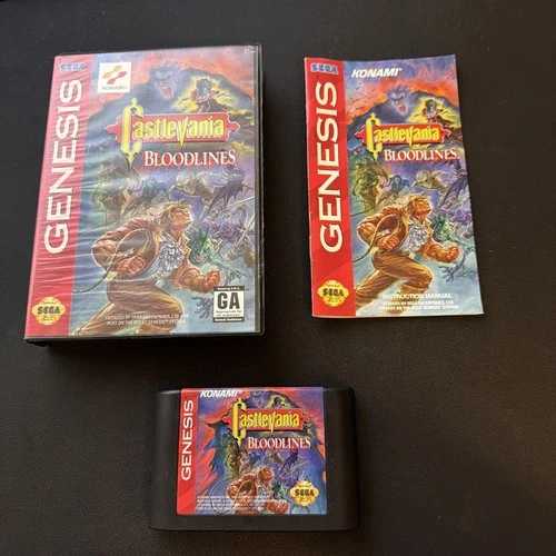 Castlevania: Bloodlines (Sega Genesis, 1994) Complete In Box