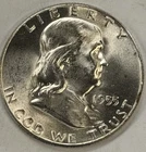 1955 franklin half dollar. 90% Silver. Mint Condition.