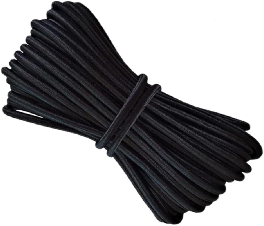 3mm Black Heavy Stretch Round Elastic Cord 10 Yards for Crafting