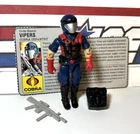 GI Joe Cobra Viper Vipers 1986 v1 *100% COMPLETE w/File Card, Near Mint! Vintage