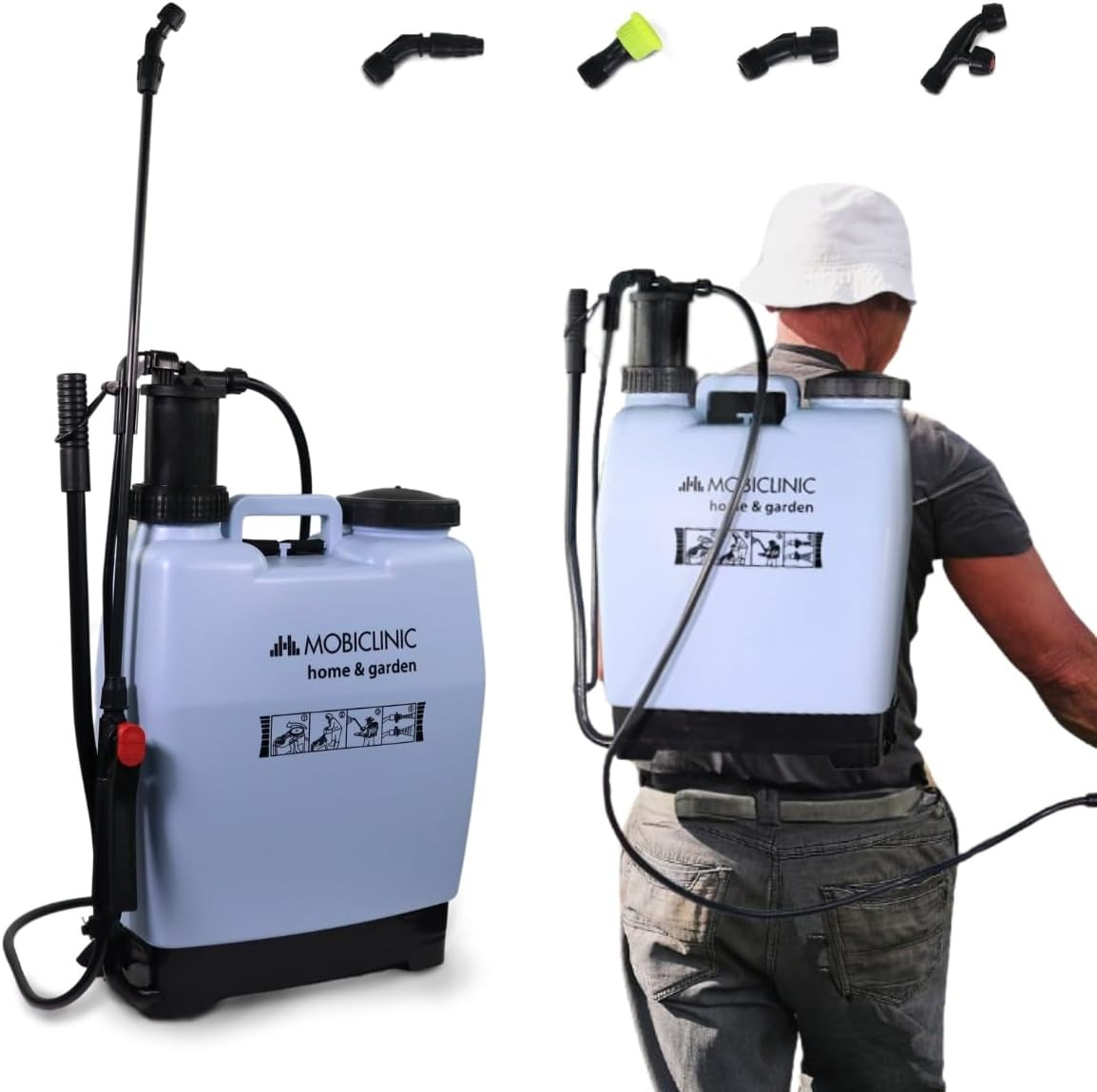 ®, Pompa a Pressione Manuale, 16 L, Giardinaggio, Pressione Della Pompa, 4 Ugell