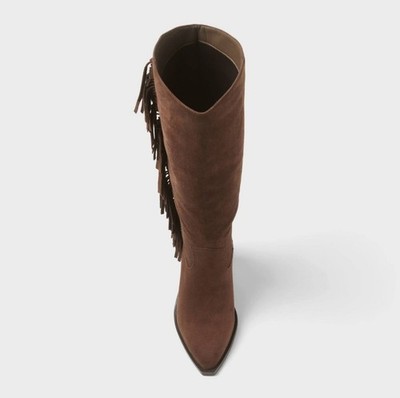 Women Patsy Tall Fringe Western Boots with Memory Foam Insole   Universal Threat