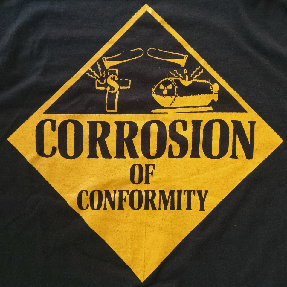 VINTAGE Corrosion Of Conformity LARGE t-shirt SCREEN STARS Technocracy L 80s COC - Image 3 of 4