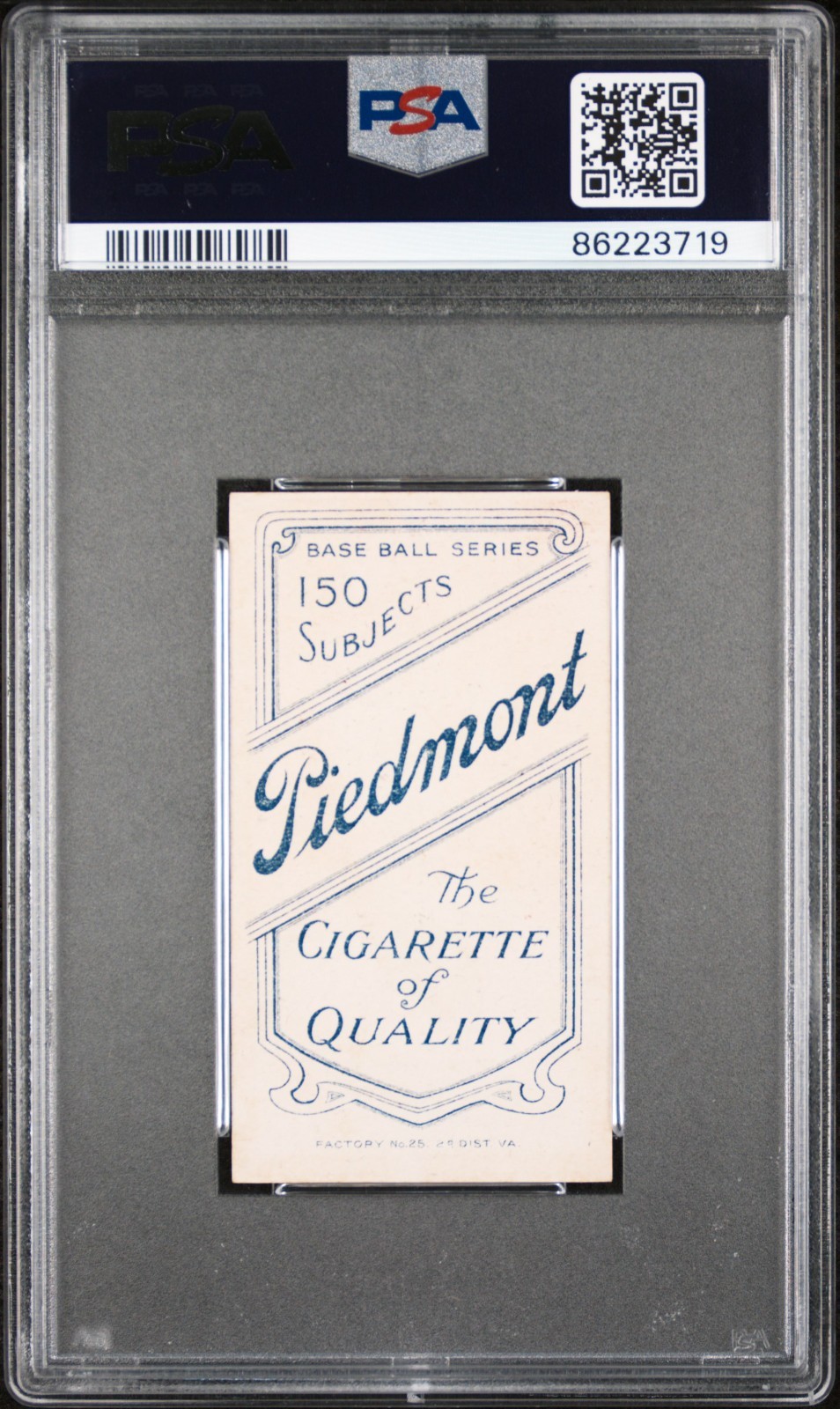 1909-11 T206 Ginger Beaumont PSA 6 EX-MT Piedmont 150/25 - Braves view 2