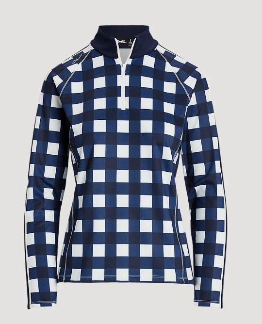 Sweatshirt Power Stretch Half Zip Exploded Plaid S $188
