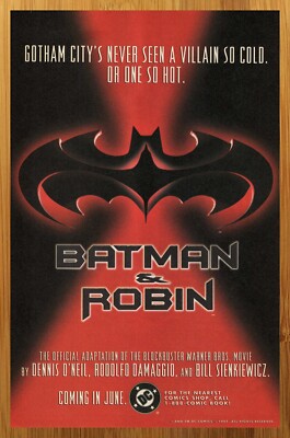1997 DC Comics Batman & Robin Movie Adaptation Vintage Print Ad/Poster Promo Art