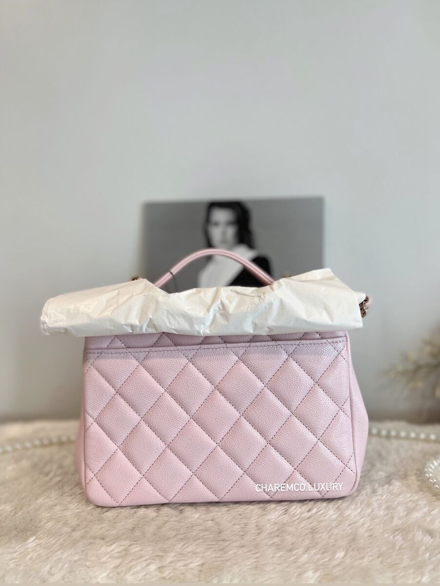 NEW!💗22P Chanel Small Medium Business Affinity Rose Clair Pink💗 Caviar  GHW Bag