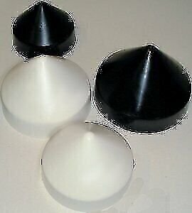 Dock Edge + Piling Cap, 10'', Cone Head- Black, PVC