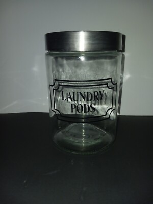 Hand Crafted ''Laundry Pods'' Glass Container