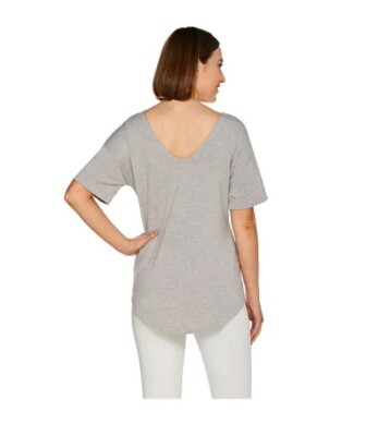 H by Halston Short Sleeve  sz XL NEW in QVC bag A277930 Heather Guava colorLot 1