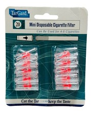 tar gard mini disposable cigarette filter 20 count