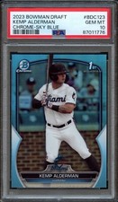 BB - 2023 - Bowman Chrome - Sky Blue Ref - Kemp Alderman - #BDC123 -  PSA 10