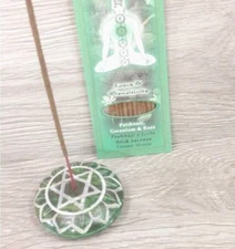 Anahata Chakra Stick Incense & Holder Set Spirituality Meditation Home Gift