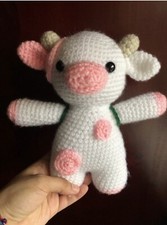 Crochet Strawberry Cow MADE TO ORDER 
