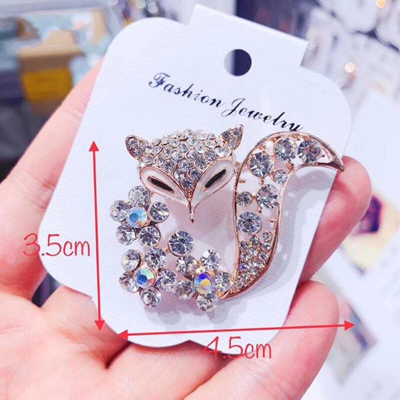 1Pc Ladies Simple Fashion Fox Brooch Sweater Coat Accessories Cute