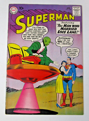 Superman #136 1960 [FN] Silver Age DC Man Who Married Lois Lane Alien Cover