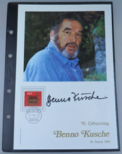 Odręczny autograf Benno Kusche Philswiss 1986 (112163)
