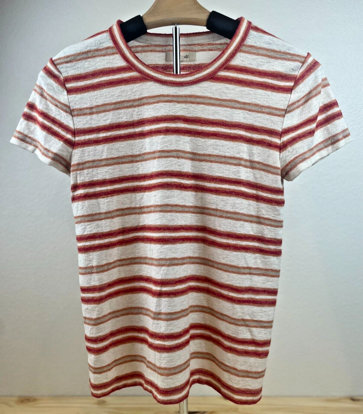 Madewell Retro Striped Tee Size S Soft 70s Normcore Crew Neck