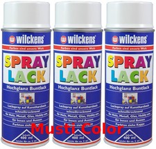 3x400ml Lackspray Sprühfarbe Spraylack Felgenspray Cremeweiß Hochglanz 9001