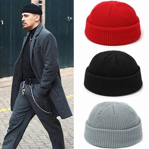 Winter Knit Hat Skullcap Men Beanie Hat 