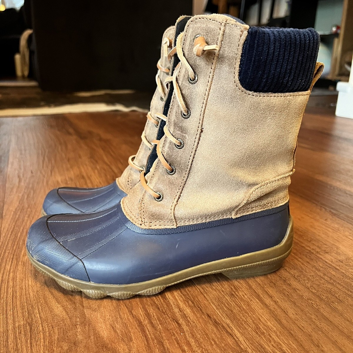 SPERRY TOP SIDER SYREN MISTY Women's Waterproof Duck Fleece Lined Boots  Size