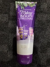 MERRY BERRY CHRISTMAS BATH & BODY WORKS BODY CREAM 8 OZ New