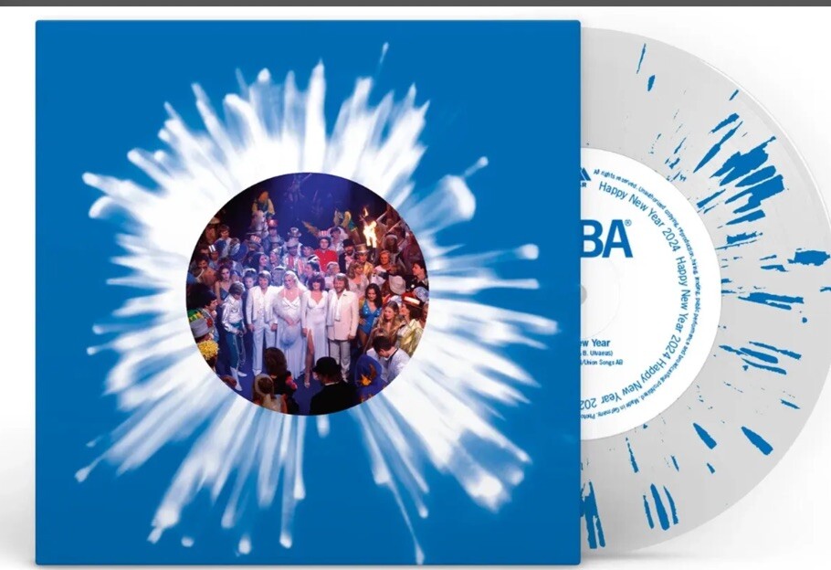 ABBA-アバ/Happy New Year/2019 limitedCLEAR Happy New Year-Limited Clear with Blue Splatter Colored