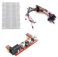 MB102 Power Supply Module 3.3V 5V MB102 Breadboard Board 400 Point Jumper cable
