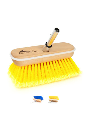 BLUEWING 8in Deck Brush Head with Soft/Medium/Hard Bristle Marine Scrubbing Wash