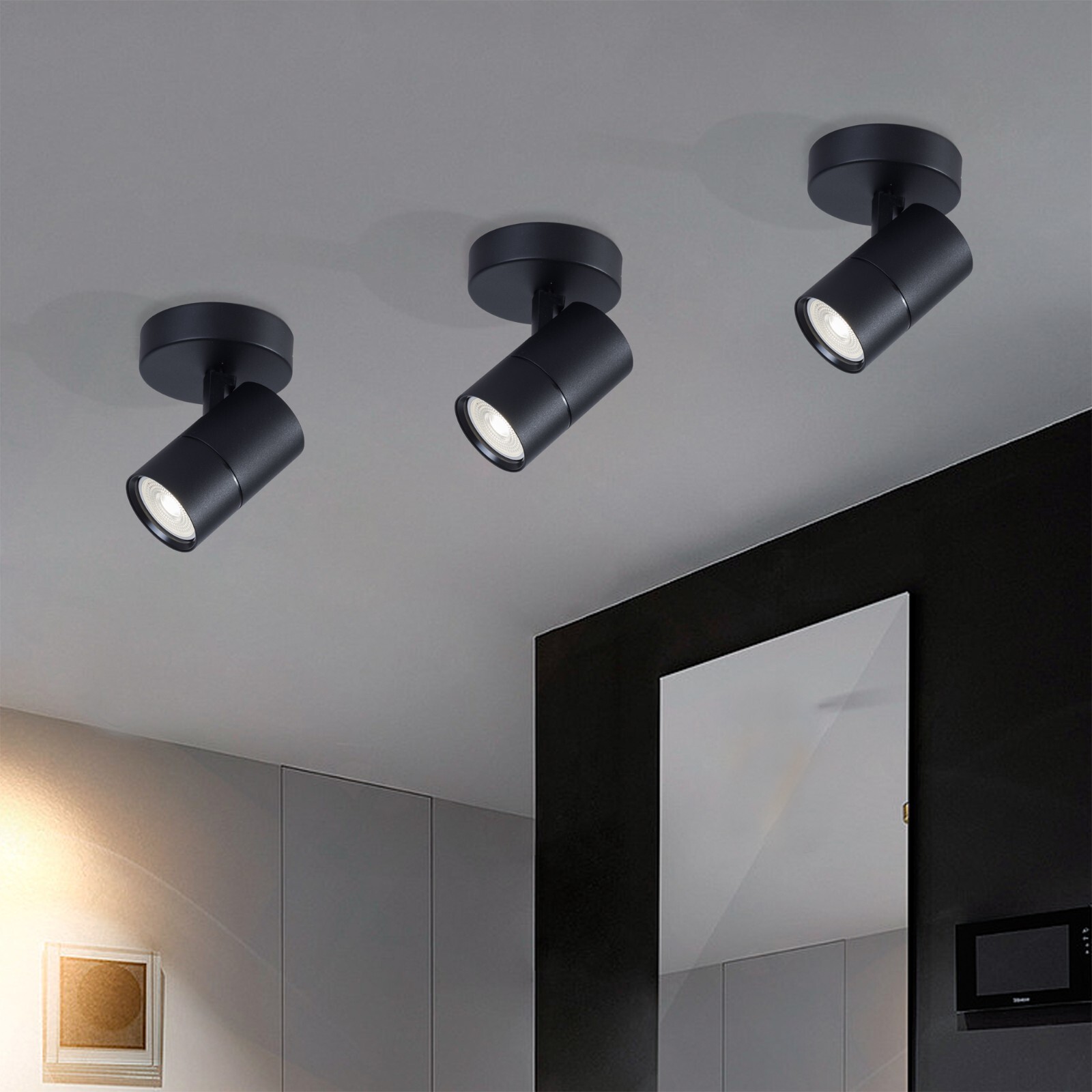 Harper Living Unisex Black 1 Light Gu10 Round Spotlight In - Image 2