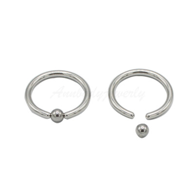 12g(2mm) 10G(2.5mm) Steel Closure Ball BCR Captive Bead Ring Septum Ear Lope