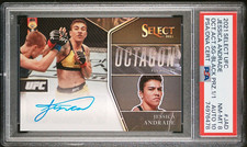 2021 SELECT UFC JESSICA ANDRADE OCTAGON SIGNATURE BLACK PRIZM 1/1 PSA 8 AUTO 10