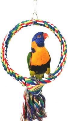 Giant Rope Parrot Toy Swing, Large Parrot Swing Macaw, African Grey, Cockatoo