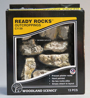 WOODLAND SCENICS ROCK OUTCROPPINGS O HO N O GAUGE train scene cast WDS1139 NEW