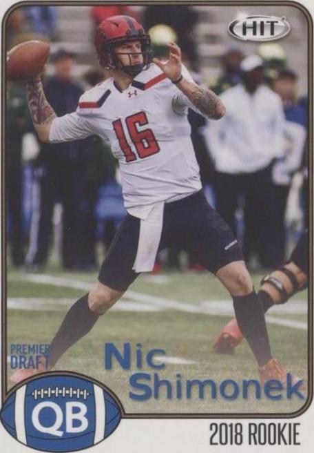 2018 Sage Hit Nic Shimonek #12 - 1 of 2